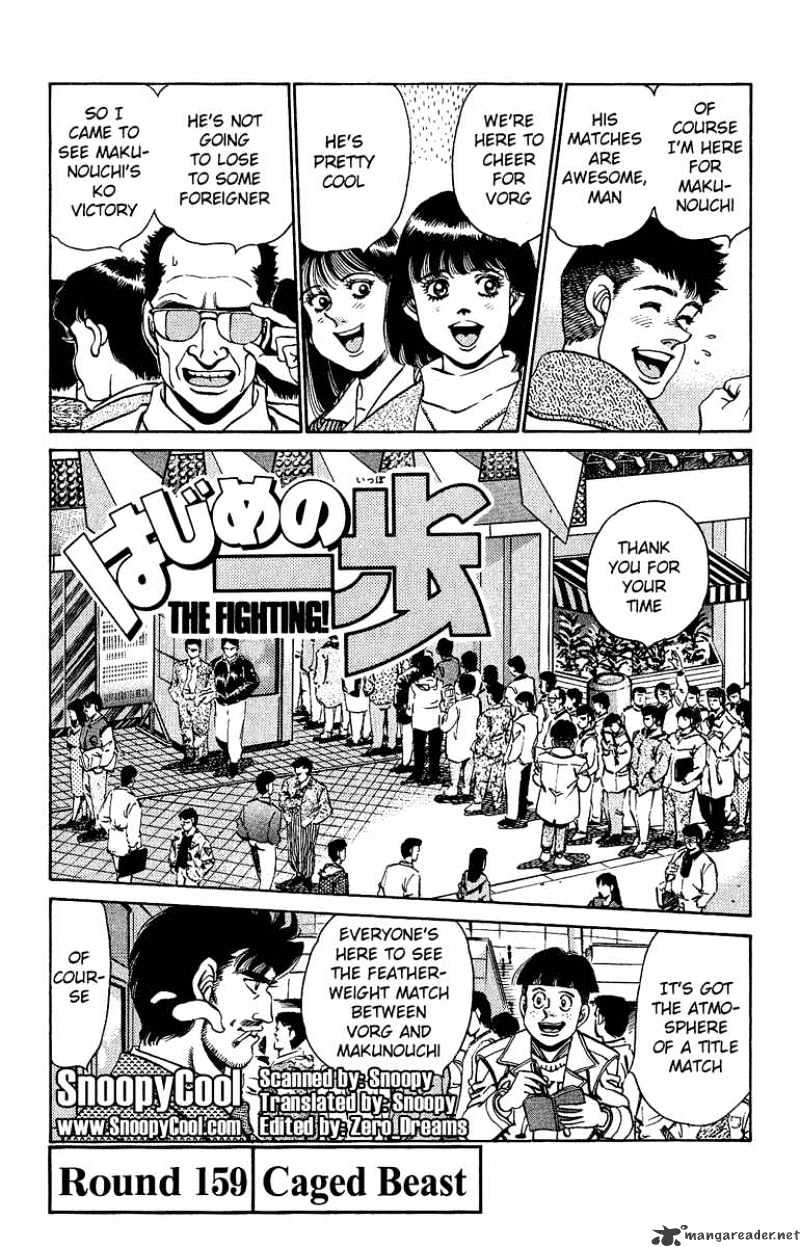 Hajime no Ippo: Fighting Spirit, Chapter 159 image 01
